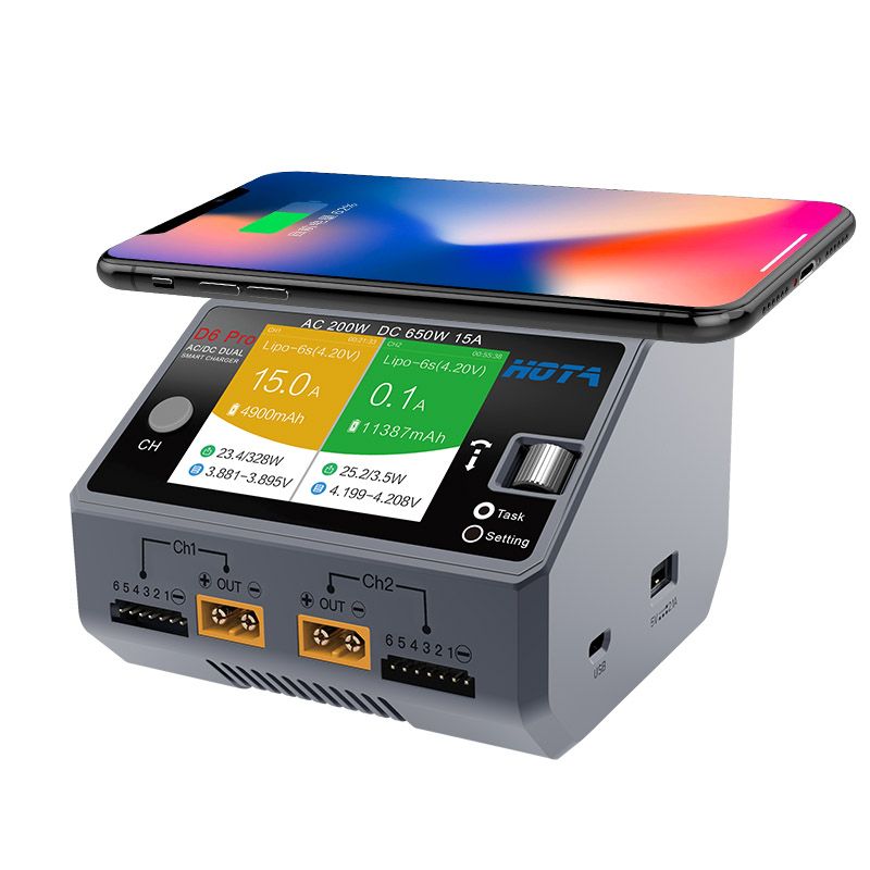 Hota D6 Pro Dual Lipo Charger - HOTA D6 Pro pengisi daya saluran