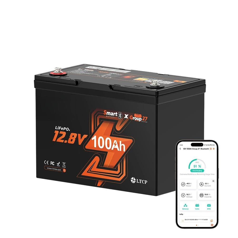 Lifepo4 12V 100Ah Bms Bluetooth - Baterai LiFePO4 12V 100Ah, Baterai Lithium