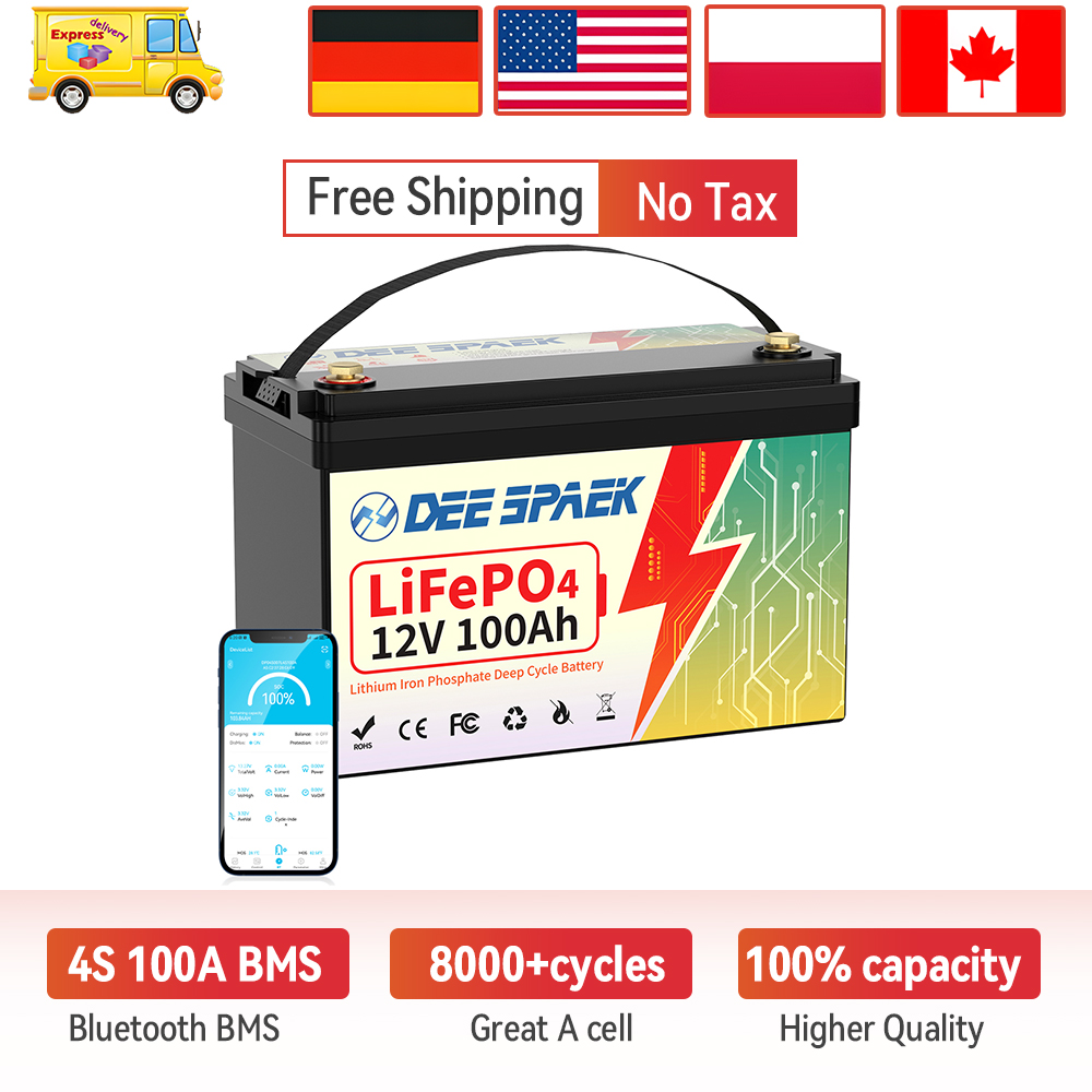 Lifepo4 12V 100Ah Bms Bluetooth - DEEPSPAEK Baterai Lifepo4 12V 100Ah Bluetooth