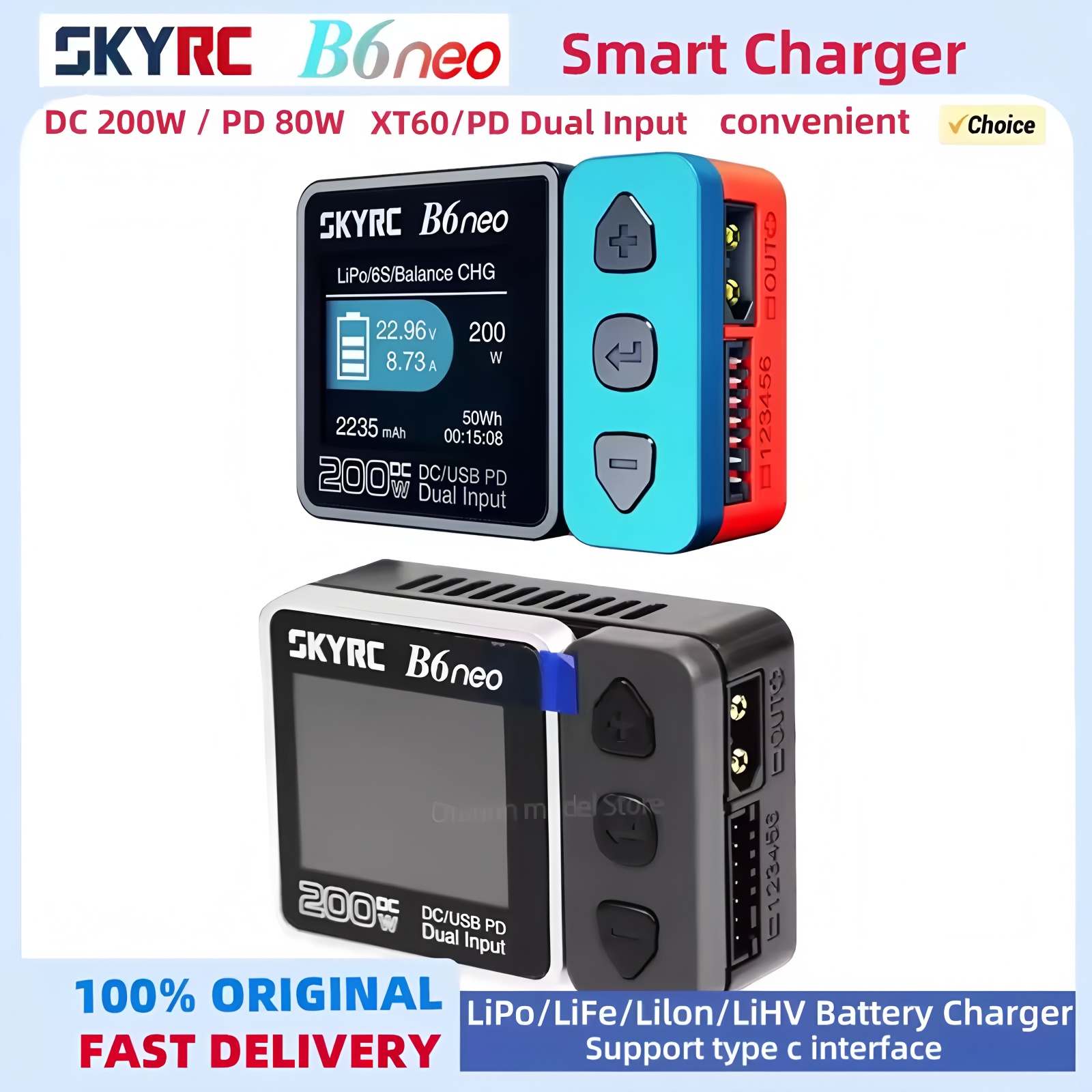 Skyrc B6 Neo Smart Charger - Pengisi Daya SKYRC B6neo dengan Input