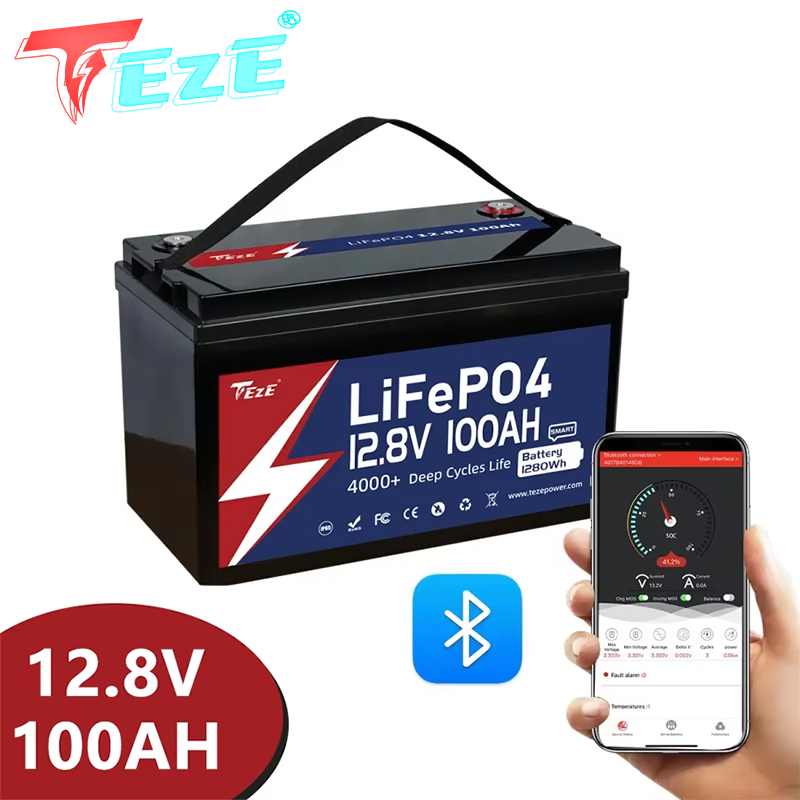 Lifepo4 12V 100Ah Bms Bluetooth - Paket Baterai Lifepo4 8000 Siklus 12V