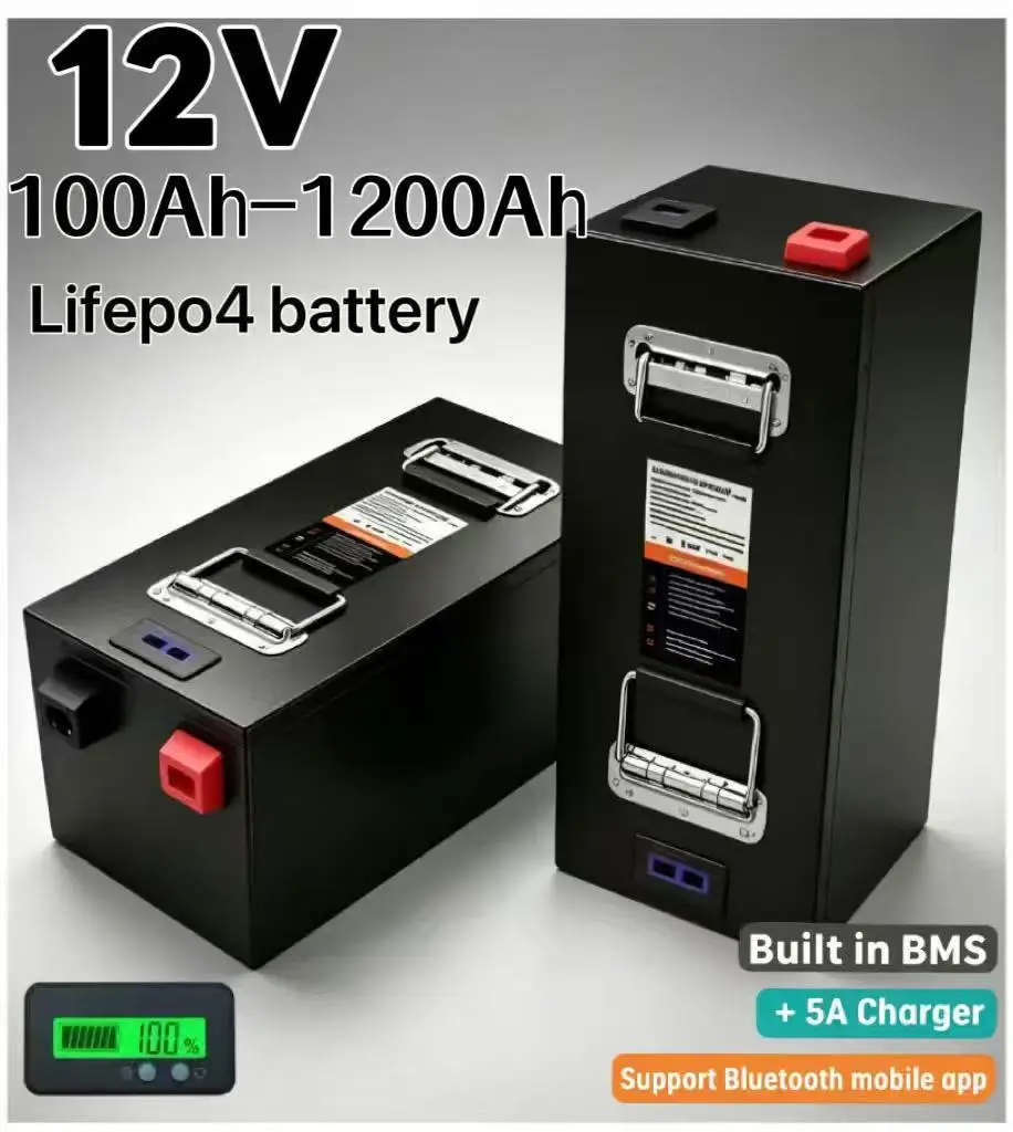 Lifepo4 12V 100Ah Bms Bluetooth - Baterai lithium LiFePO4 12V kapasitas besar