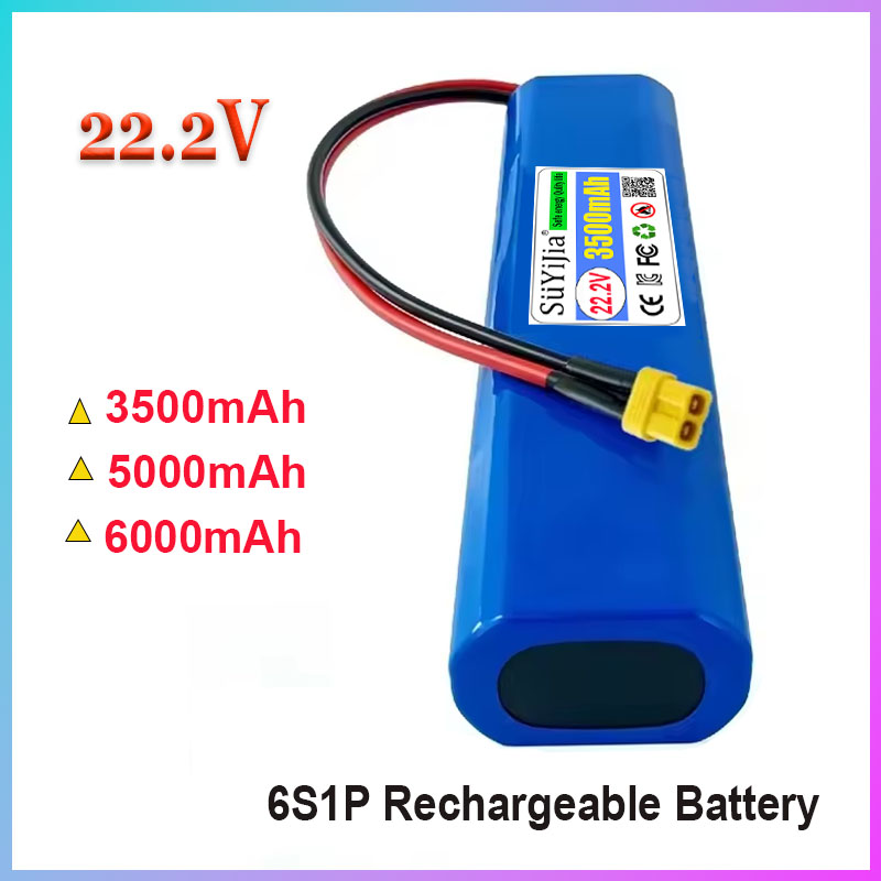 6S Lipo Battery 22.2V 5000Mah - Baterai Li-ion 6S1P 22.2V 5000mAh Kapasitas