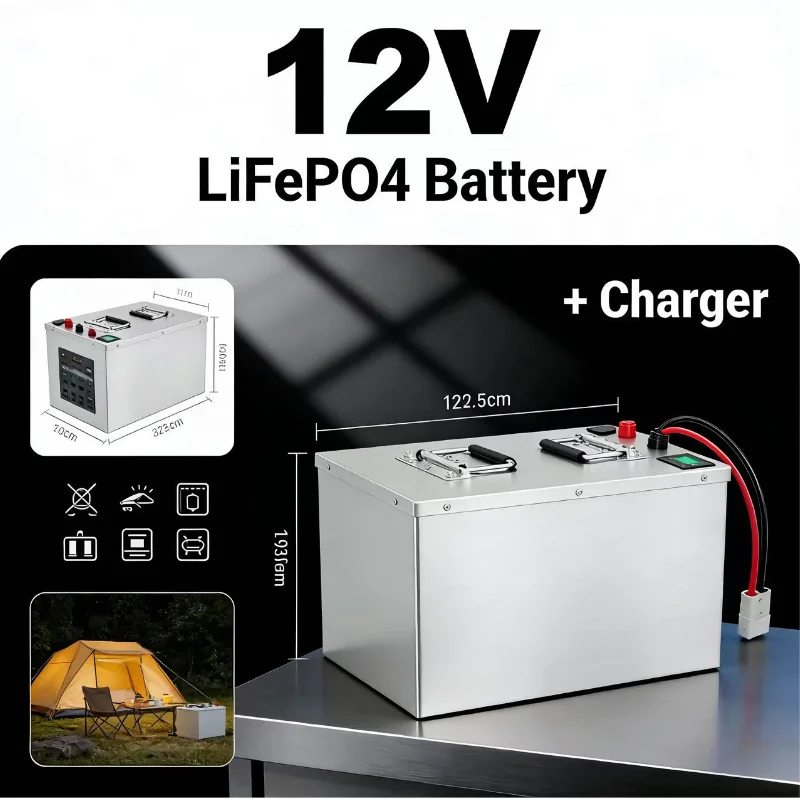 Lifepo4 12V 100Ah Bms Bluetooth - Baterai LiFePO4 12V 24V 48V 100Ah-280Ah