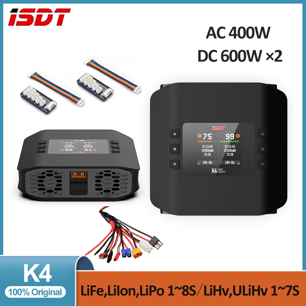 Isdt K4 Dual Lipo Charger - ISDT K4 1~8S Pengisi Daya Baterai