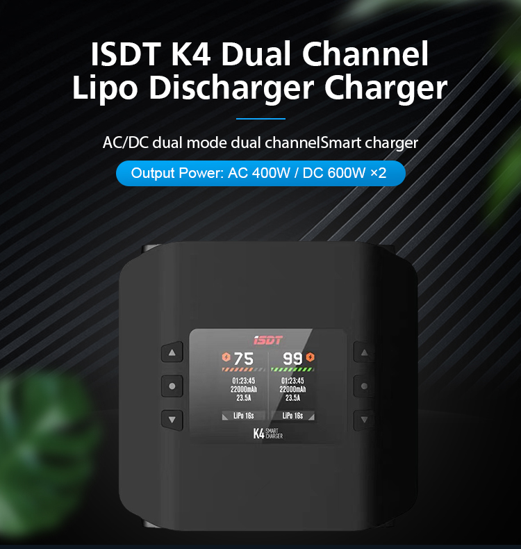 2023 ISDT K4 AC 400W / DC 600W - Isdt K4 Dual Lipo Charger ulasan dan harga
