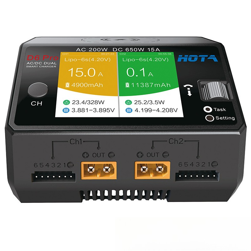 HOTA D6 Pro 650W 200W Pengisi  - Hota D6 Pro Dual Lipo Charger ulasan dan harga