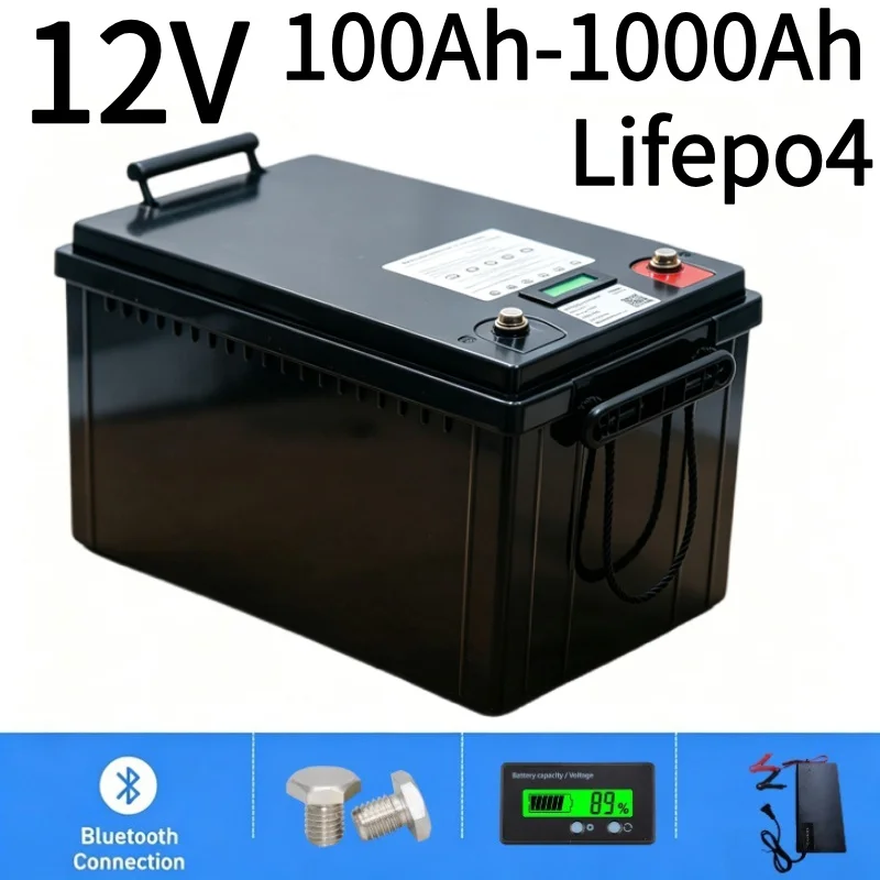 Baterai LiFePO4 12V 100Ah-1000 - Lifepo4 12V 100Ah Bms Bluetooth ulasan dan harga