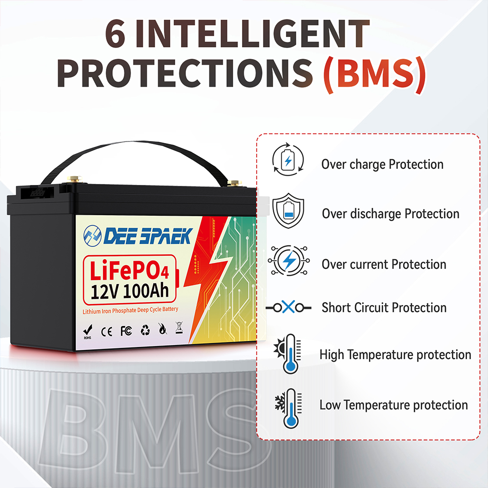 DEEPSPAEK Baterai Lifepo4 12V  - Lifepo4 12V 100Ah Bms Bluetooth ulasan dan harga
