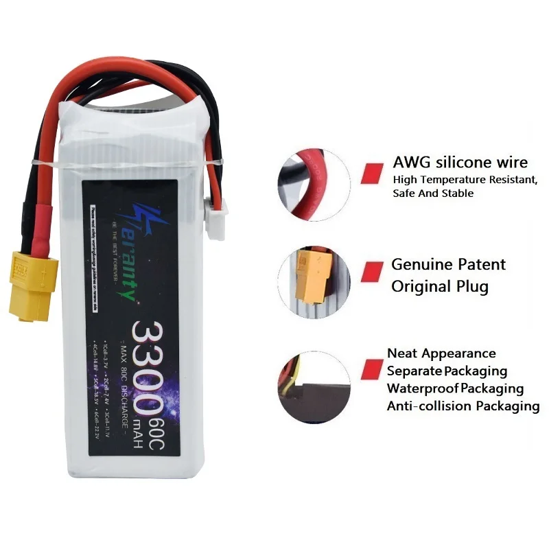 Baterai LiPo RC 14.8V 4S 1500m - 4S Lipo Battery 14.8V 6000Mah ulasan dan harga