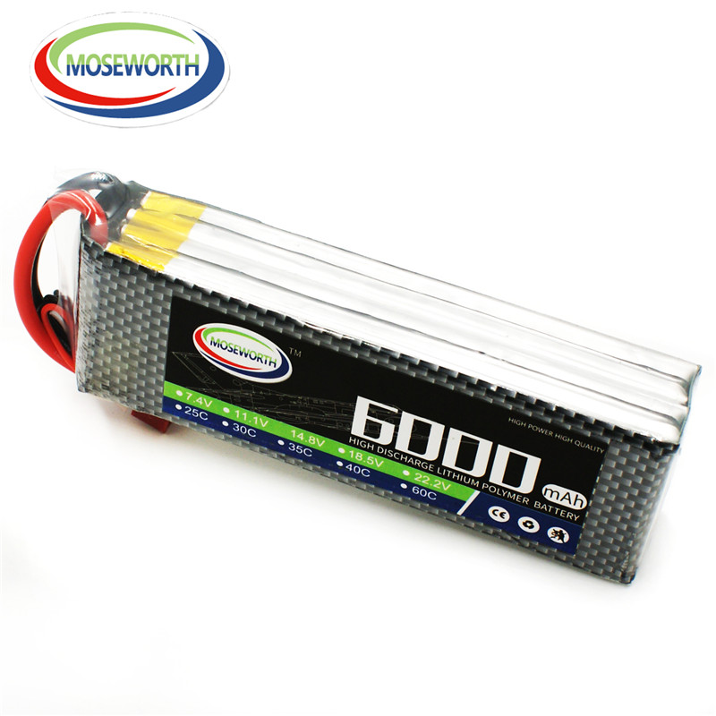 Baterai Lipo Mainan RC 4S 14.8 - 4S Lipo Battery 14.8V 6000Mah ulasan dan harga