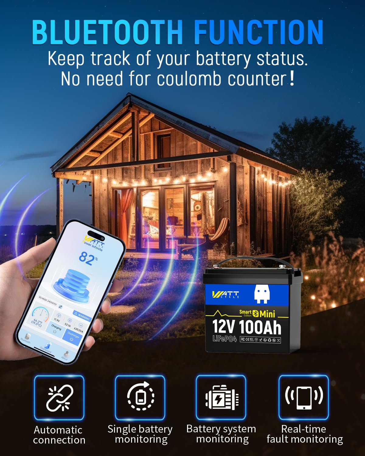 Baterai Mini LiFePO4 12V 100Ah - Lifepo4 12V 100Ah Bms Bluetooth ulasan dan harga