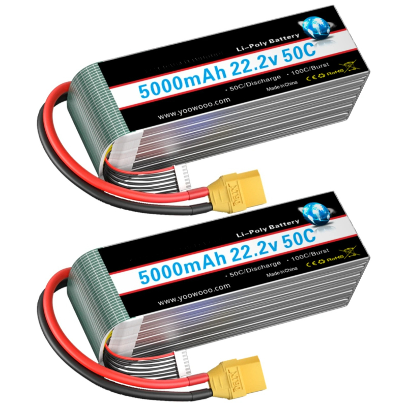 2 Buah untuk Helikopter Pesawa - 6S Lipo Battery 22.2V 5000Mah ulasan dan harga