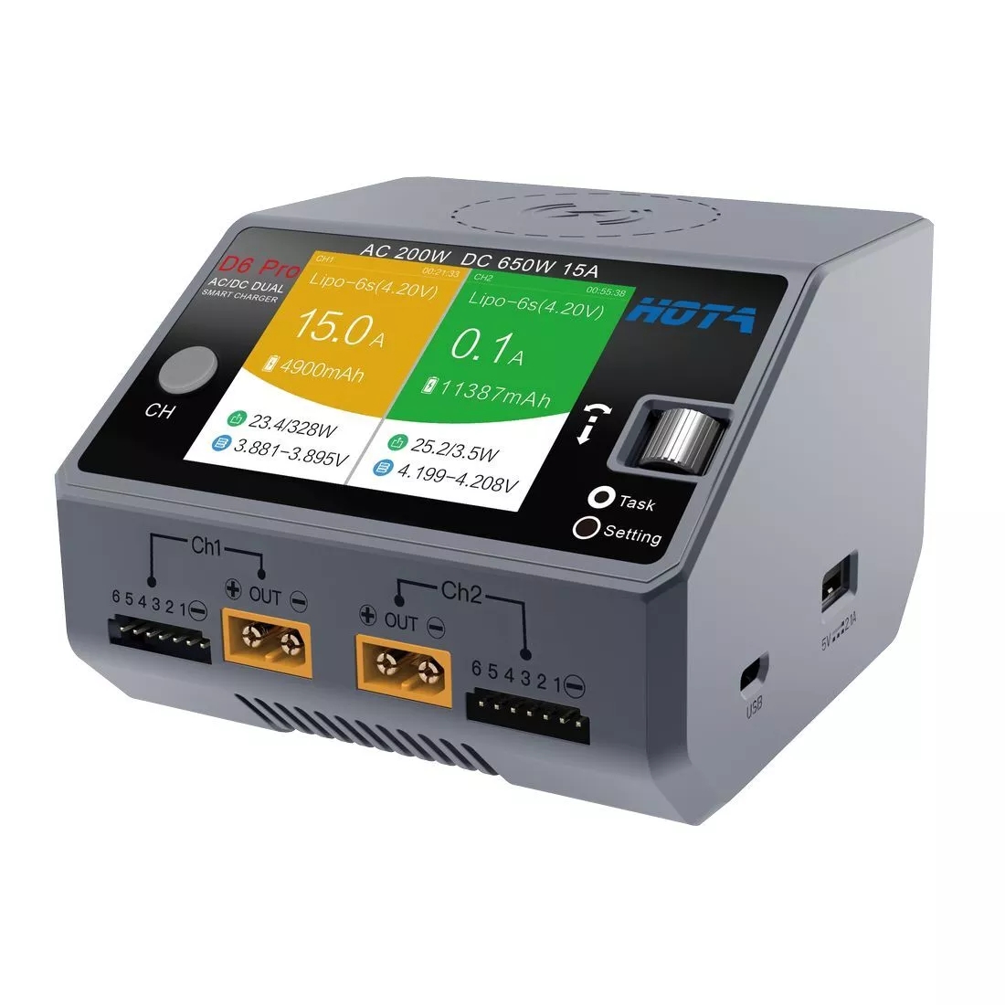 Pengisi Daya Baterai Lipo HOTA - Hota D6 Pro Dual Lipo Charger ulasan dan harga